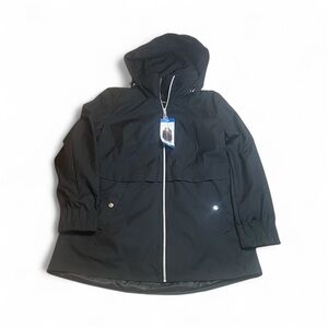 NWT Vince Camuto Black Hooded Trench Coat with Zipper